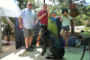 2023-07-21 Evergreen Ambary Garden Dog Photobooth three Great Dane  010